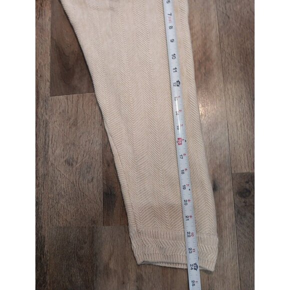 Vintage Chaps Ralph Lauren Sweater Mens 2 X  Ivory Herringbone Hand Framed - Picture 6 of 8